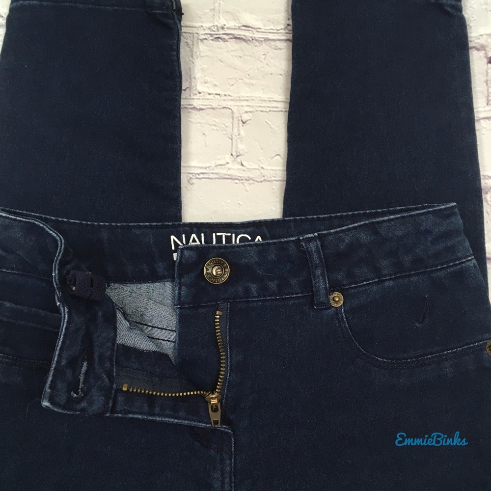 Girl’s Nautica Stretch Jeggings - Jean Leggings - Soft Dark Wash Jeggings Pants - Picture 4 of 13